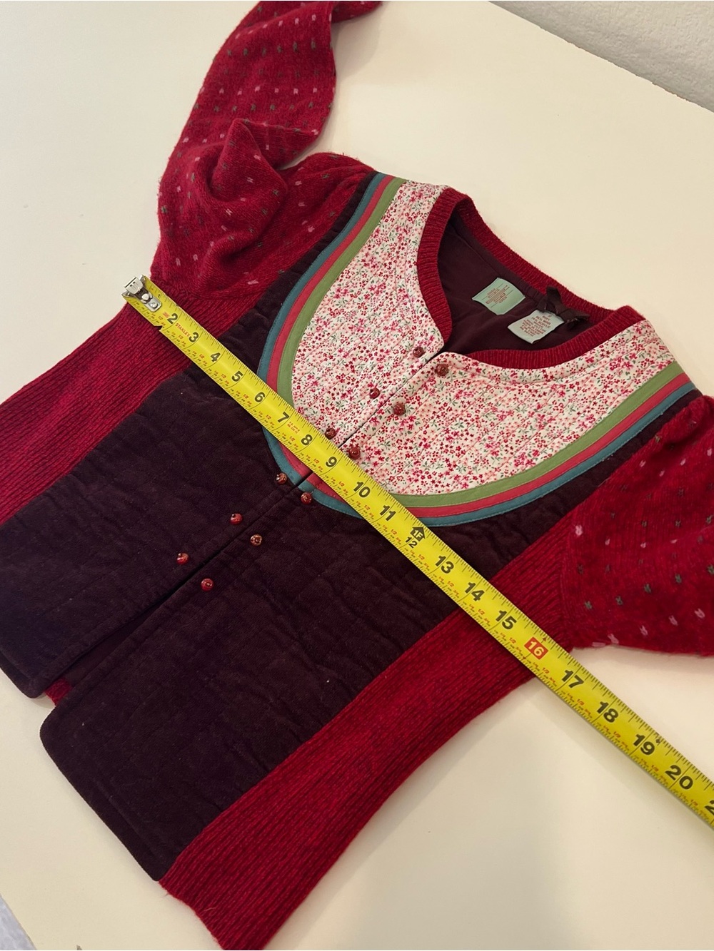 Anthropologie Autumn Deepens Cardigan small Wool blend Alpine Tyrolean Rustic - Picture 4 of 5